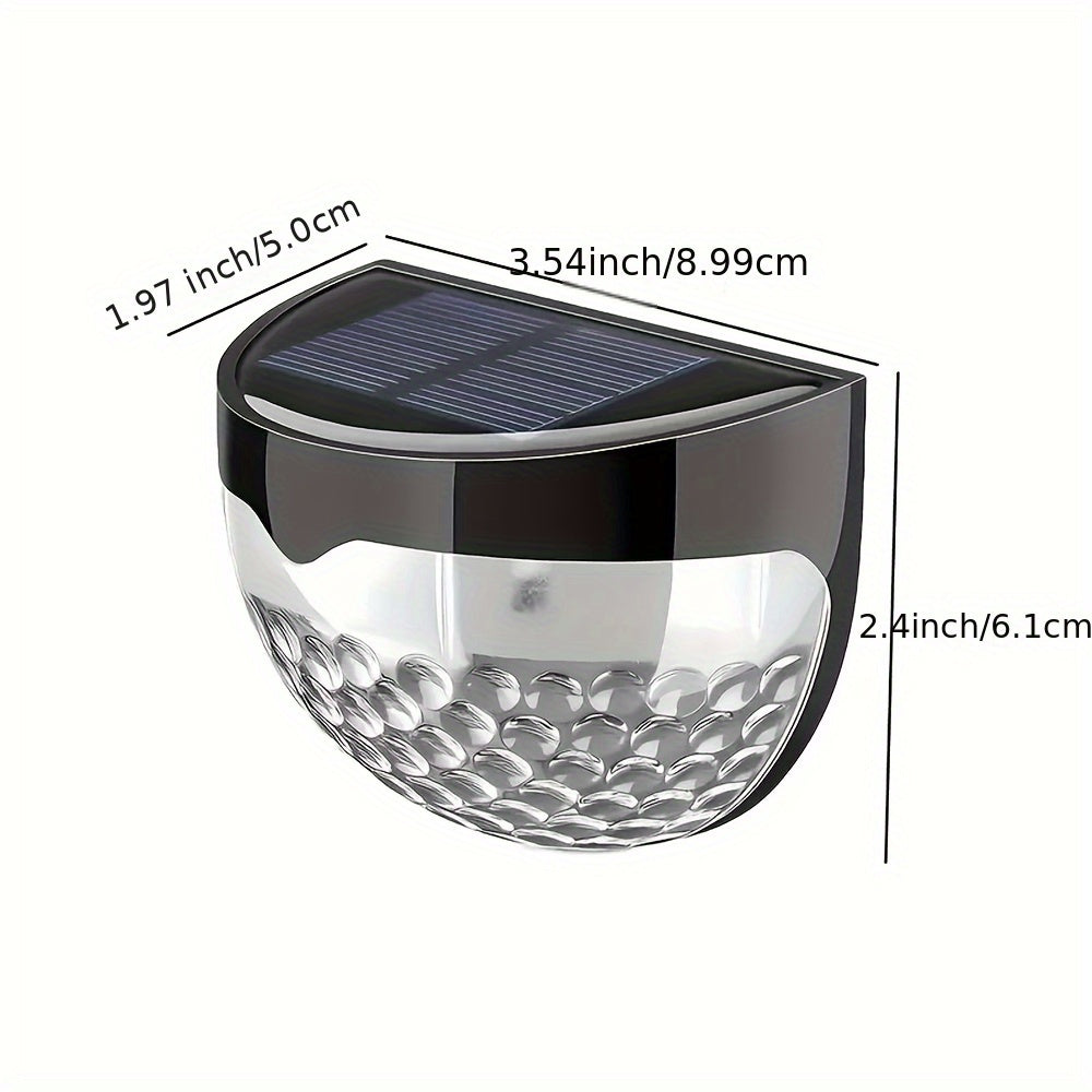 12 Solar Fence Lights - Warm White,, Solar Powered Deck Lights, Suitable for Fences, Yards, Porches, Paths, Walkways, Gardens, Yards - Durable, Easy to Install, Energy-saving, Long-lasting