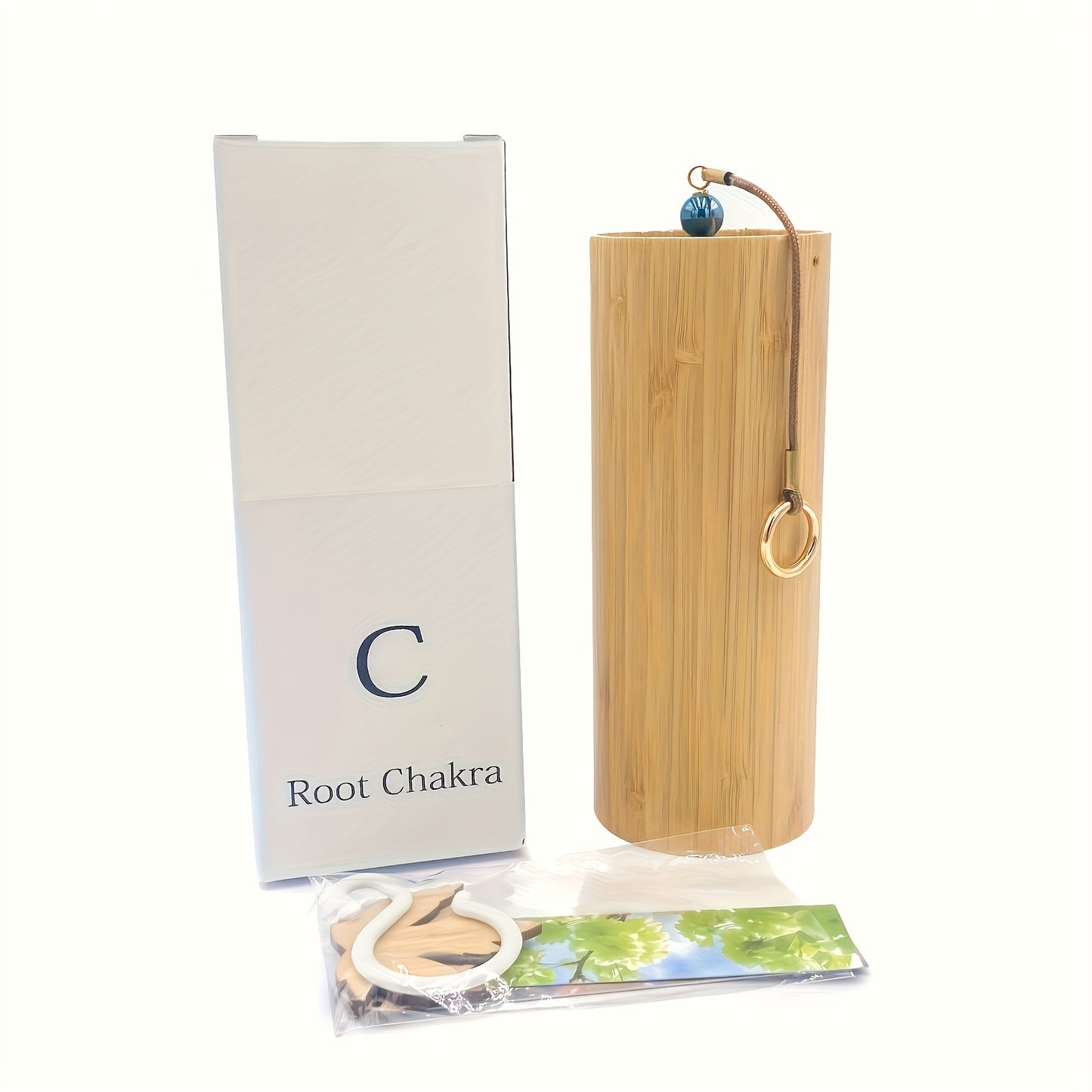 1pc Antique Bamboo Wind Chime - Hand-Cranked Tube Chord Wind Chimes for Indoor/Outdoor Use, No Electricity Needed, Natural Bamboo Material, Hanging Decor for Courtyard, Garden, Patio, Balcony - Soothing Sound & Aesthetic Appe