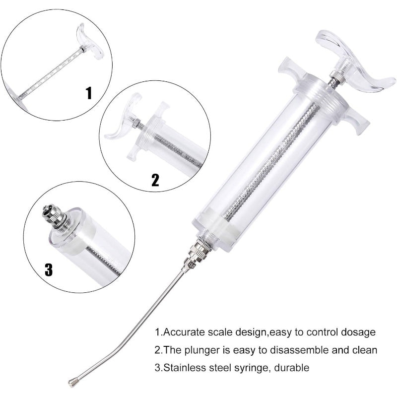 1.69oz Bird Feeding Syringe Set Pet Syringe with 6pcs Curved Gavage Feeding Tubes and Bird Drinker Stainless Steel Metal Feeding Spoon Birds Parrot Small Pet, Bird Foods, Water Feeder For Birds, Bird Feeders For Cages, No Mes