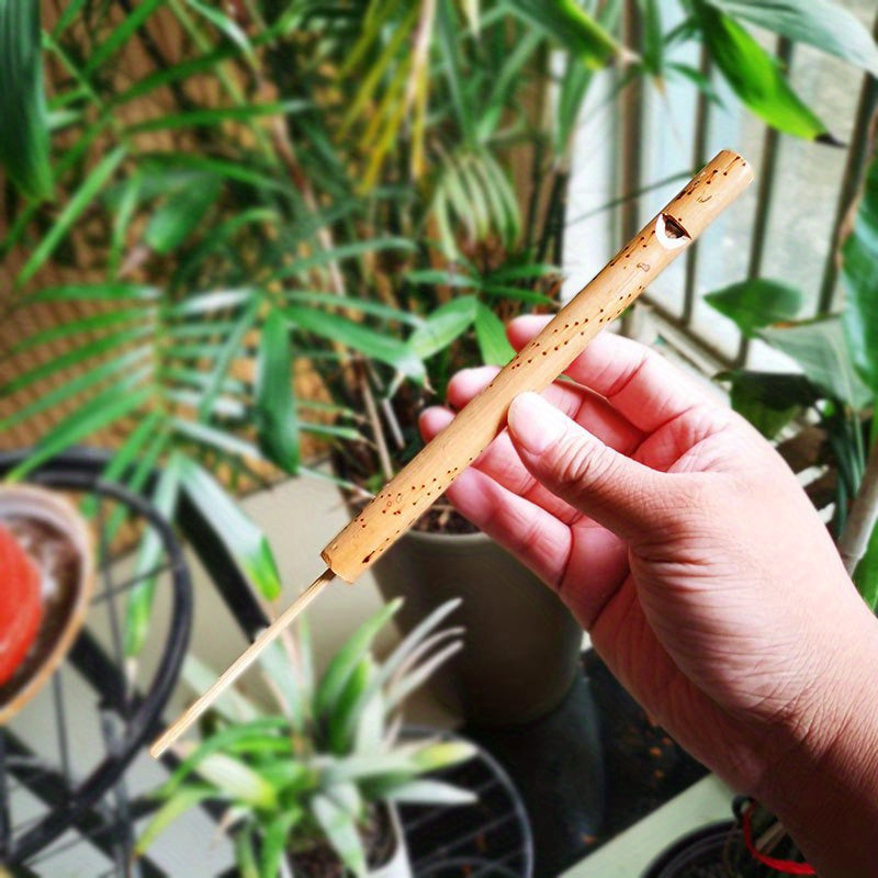 4pcs Handcrafted Bamboo Bird Call Flutes, Nostalgic Simulation Birdcall Wind Instruments, Natural Mouth-Blown Whistle Set