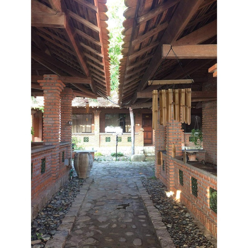 Handmade Large 34-Inch Wind Chimes with 12-Tube Double Row - Natural Soothing Sound Outdoor/ Wind- Musical Instrument, Garden & Patio Dcor, Durable Wind Chime Tower for Home,, Balcony (No Needed)