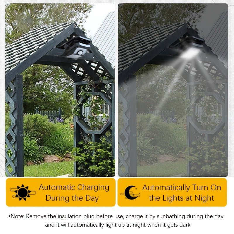 2-Pack Solar-Powered Motion Sensor Outdoor Wall Lights with Adjustable Angle & 360° Rotating - Waterproof Durable Metal Finish