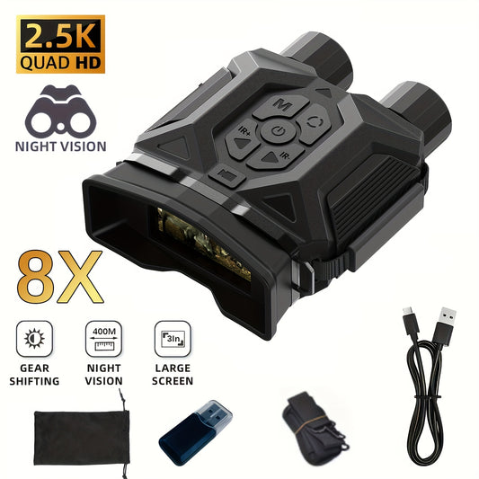 Fitpolo 1pc Night Vision Goggles With 8X Digital Zoom Night Vision Binoculars, 1080P HD USB Charging, Essential For Hiking, Good Choice For Nighttime Observation, Suitable For Both Men And Women