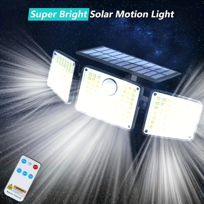 2-Pack Solar-Powered Wall Lights with 3 Lighting Modes, Motion Sensor, Durable Metal Finish, IP65 Waterproof Outdoor Garden Lights for Street, Porch, Patio, Fence, Deck, Stair - Solar Security Flood Lighting, Solar Wall Light