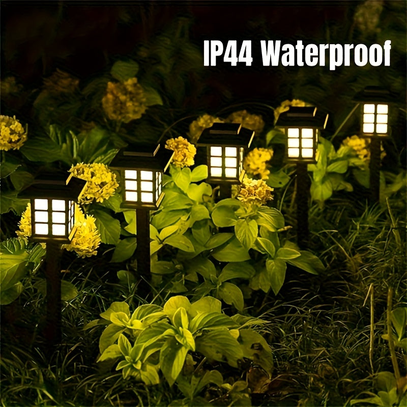 24pcs Solar Outdoor Lights, IP44 Footpath Lights, LED Landscape Lighting Garden Lights For Footpaths, Driveways, Courtyards And Lawns - Warm Light.