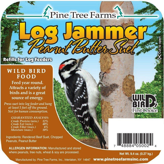 212 MAIN 5002 9.4 oz MP12 Log Jammer Peanut Suet Plug - 3 per Pack - Pack of 12