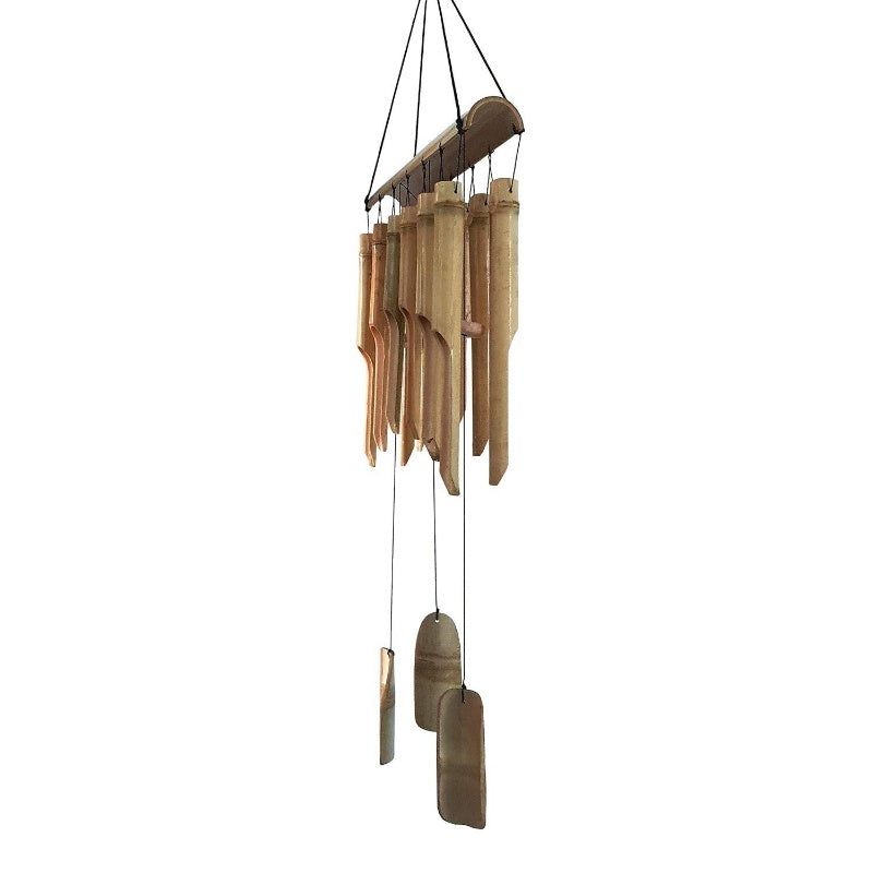 Handmade Large 34-Inch Wind Chimes with 12-Tube Double Row - Natural Soothing Sound Outdoor/ Wind- Musical Instrument, Garden & Patio Dcor, Durable Wind Chime Tower for Home,, Balcony (No Needed)