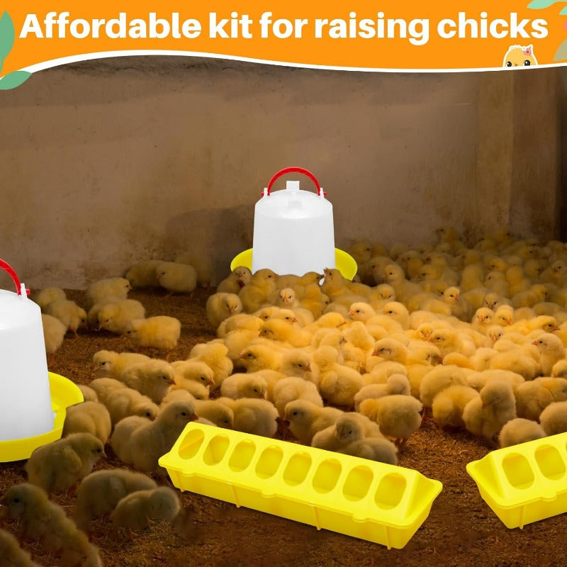 12 Pack Chicken Feeder and Waterer Set Bird Small Poultry Feeder Flip Top Bird Small Poultry Feeding for Pigeon Chick Drinker Duckling Quail Feeding Dispenser 1 LYellow, Chick Water Dispenser, Small Bird Feeding Solution, Eas