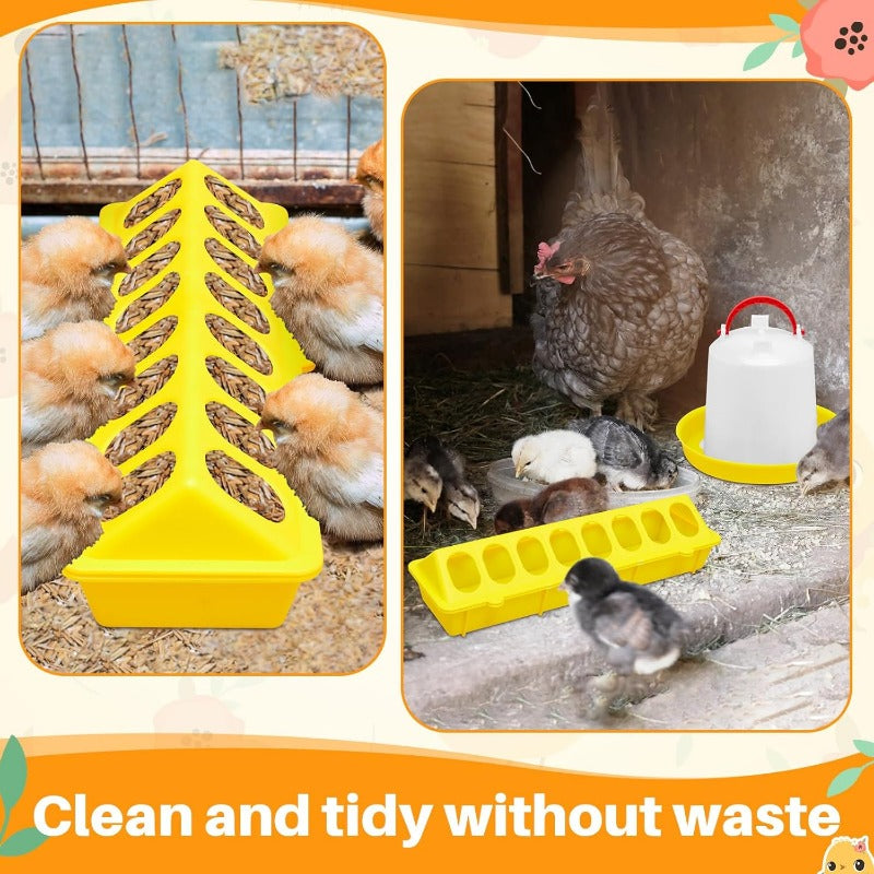 12 Pack Chicken Feeder and Waterer Set Bird Small Poultry Feeder Flip Top Bird Small Poultry Feeding for Pigeon Chick Drinker Duckling Quail Feeding Dispenser 1 LYellow, Chick Water Dispenser, Small Bird Feeding Solution, Eas