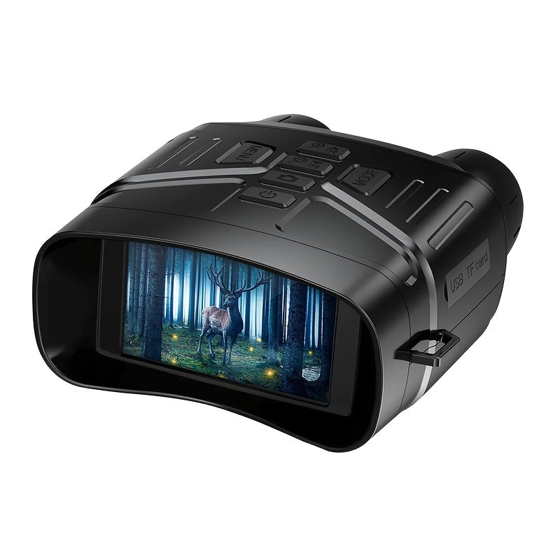 4K HD 5x Zoom Night Vision 36MP Night Infrared Detection Screen Binoculars 3.0 Inch "(800 * 480) HD TFT Screen Built-in 4000mA Lithium Battery Video Camera to Take Pictures, Full Black Observation Distance: 400m, Infrared Lam