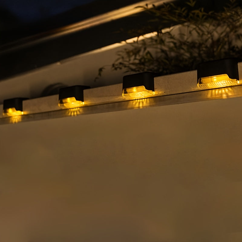 32/28/18pcs Set Of Solar Step Lights, Outdoor Step Lights, IP44 LED Solar Lights, Suitable for Outdoor Stairs, Steps, Fences, Terraces, Yards, Railings, Gardens, Backyards And Paths