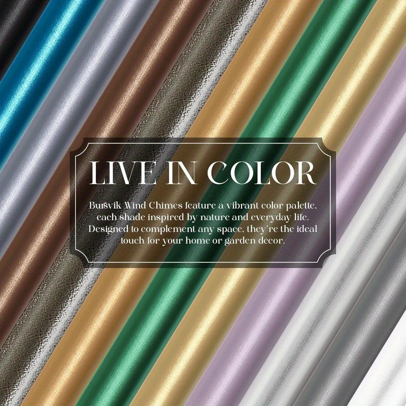 Large 37-Inch Golden & Black Aluminum Wind Chime with Tuned Tubes - Heavy-Duty Outdoor/Indoor Wind- Melody Maker, Soothing Sound for Garden,, Zen Decor - Durable Golden- Tubes & Pine Wood-like Hanger (Ideal Gift for s, Hangin