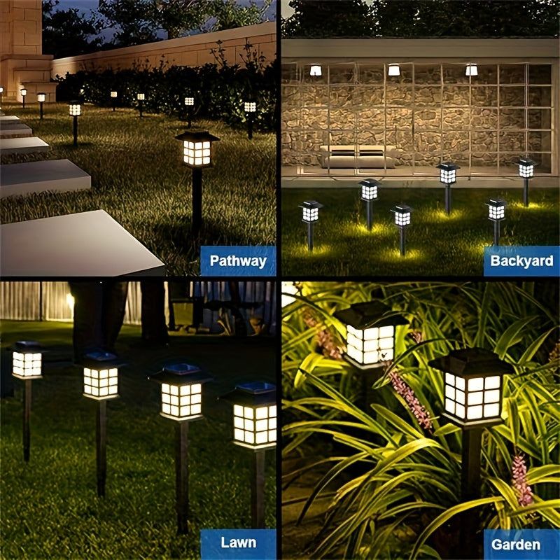 24pcs Solar Outdoor Lights, IP44 Footpath Lights, LED Landscape Lighting Garden Lights For Footpaths, Driveways, Courtyards And Lawns - Warm Light.