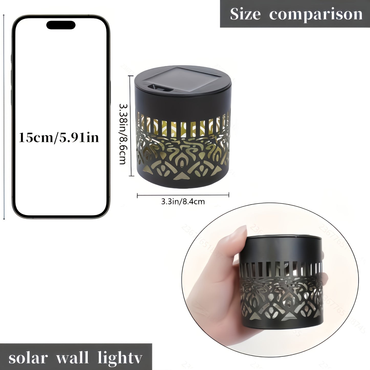 4-Pack Outdoor Solar- Waterproof Rated Metal Security - Solar Fence, Deck, Wall Lights with Motion, Warm White & Yellow, Black/Beige Outdoor Lights for Garden, Backyard, Driveway - Easy Installation, Low Maintenance, Energy-E