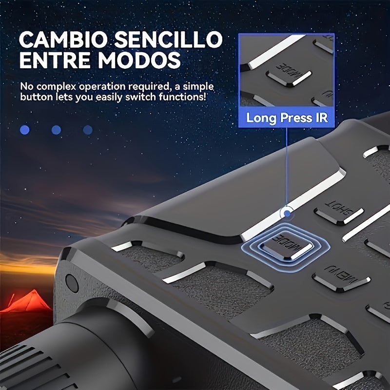 NOVALENS 10x50 Night Vision Binoculars Goggles with 2.4" HD day/night vision, infrared night scope, 10X magnification, Built-in camera with 32GB SD card, for Surveillance, Hunting, Camping, Security Patrols - Compact & Portab