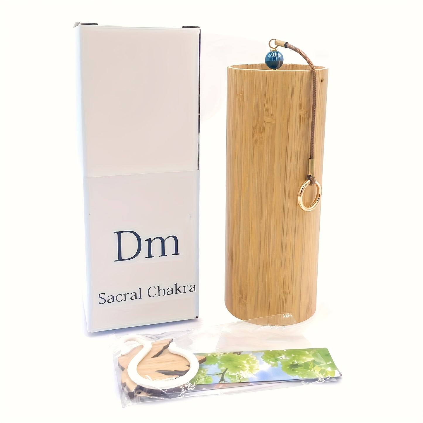 1pc Antique Bamboo Wind Chime - Hand-Cranked Tube Chord Wind Chimes for Indoor/Outdoor Use, No Electricity Needed, Natural Bamboo Material, Hanging Decor for Courtyard, Garden, Patio, Balcony - Soothing Sound & Aesthetic Appe