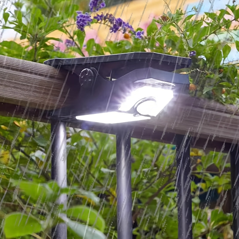 2-Pack Solar-Powered Motion Sensor Outdoor Wall Lights with Adjustable Angle & 360° Rotating - Waterproof Durable Metal Finish