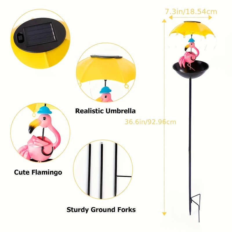 Bee Statue Bird Feeder, Bird Feeding Device, Garden Decoration With Flamingo Statue, Hummingbird Feeding Trough Lamp, Suitable For Walkways, Lawns And Terraces