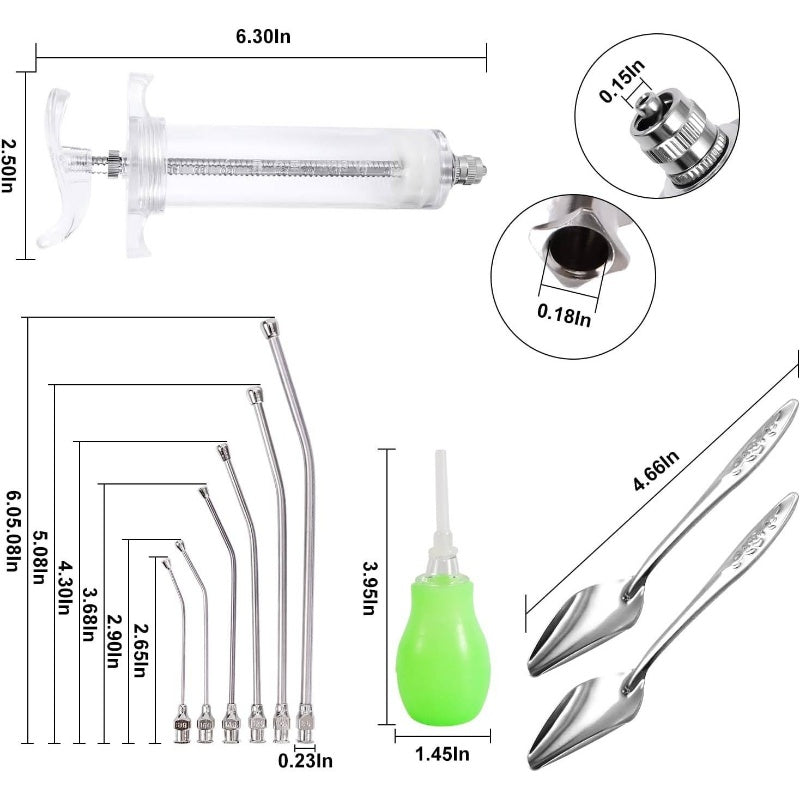 1.69oz Bird Feeding Syringe Set Pet Syringe with 6pcs Curved Gavage Feeding Tubes and Bird Drinker Stainless Steel Metal Feeding Spoon Birds Parrot Small Pet, Bird Foods, Water Feeder For Birds, Bird Feeders For Cages, No Mes