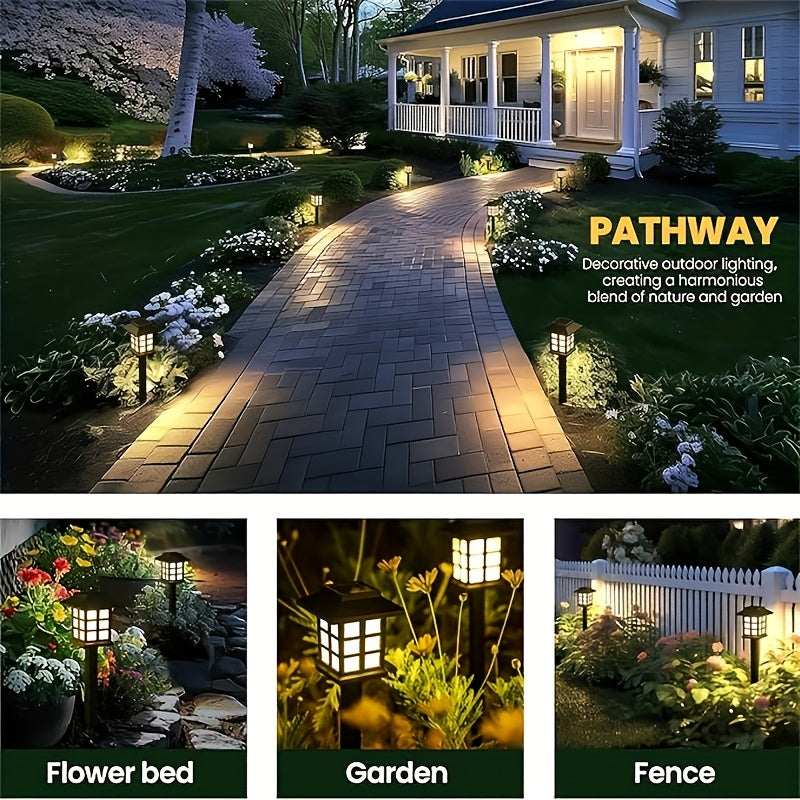 24pcs Solar Outdoor Lights, IP44 Footpath Lights, LED Landscape Lighting Garden Lights For Footpaths, Driveways, Courtyards And Lawns - Warm Light.
