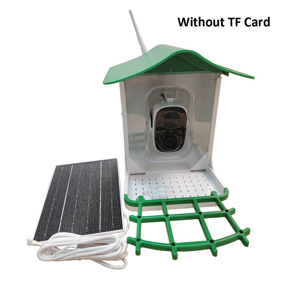 Solar-Powered Smart Bird Feeder with Camera, HD Live View & Instant Alerts, IP66 Weatherproof Design, Ideal Bird Watching Gift