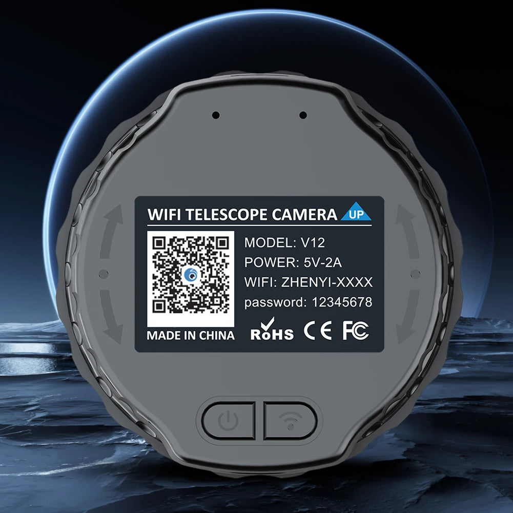 2K High-Definition WiFi Electronic Eyepieces for 25mm-50mm Scopes Electronic Eyepiece Camera for Astrophotography Bird Watching