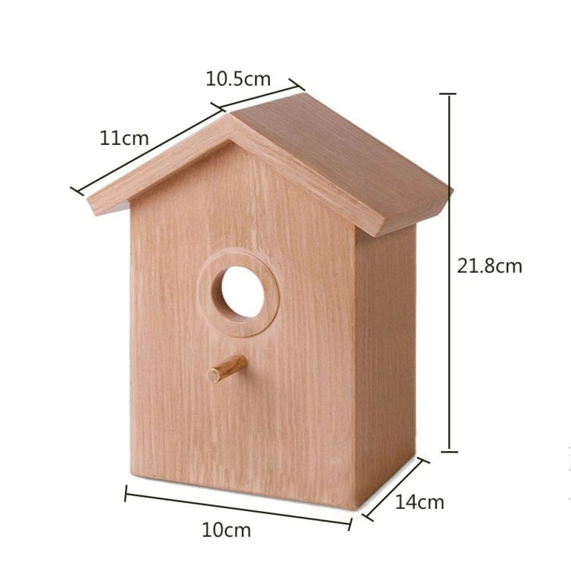 Pet Bird House Wooden Bird Hanging Bird House Warm Breeding Box Natural Wooden Bird Cage Birdhouse Wooden Box Resting Place