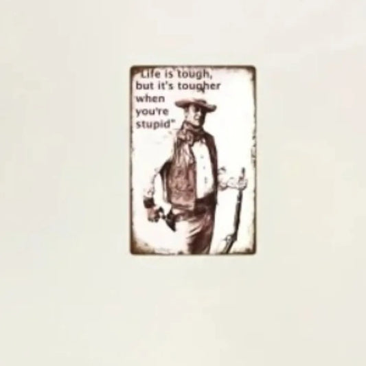 30x20 cm Waterproof & Dustproof Metal Tin Plaque - Legendary Cowboy Poster Artwork - Unique & Charming Home Wall Decor for