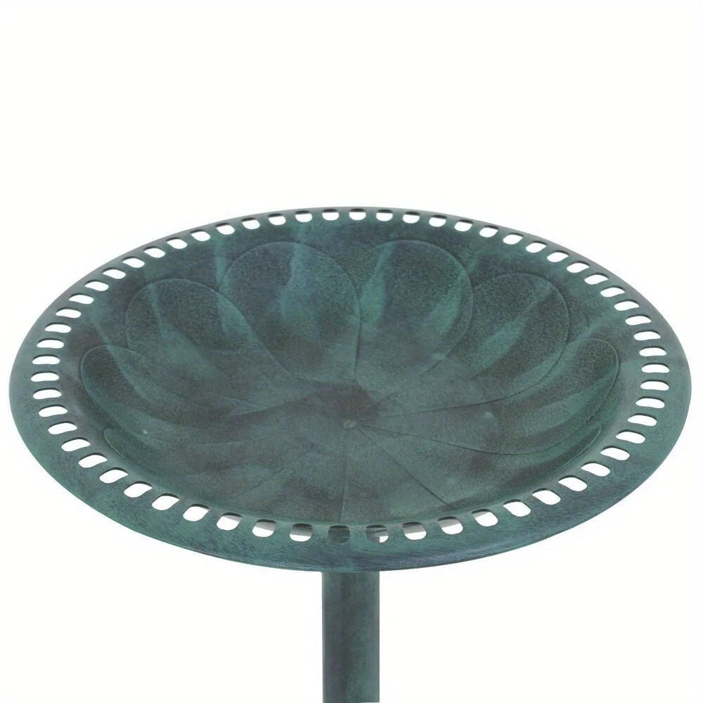 Luxury Bird Bath Assembled Verdigris Bird Feeder Outdoor Garden Backyard