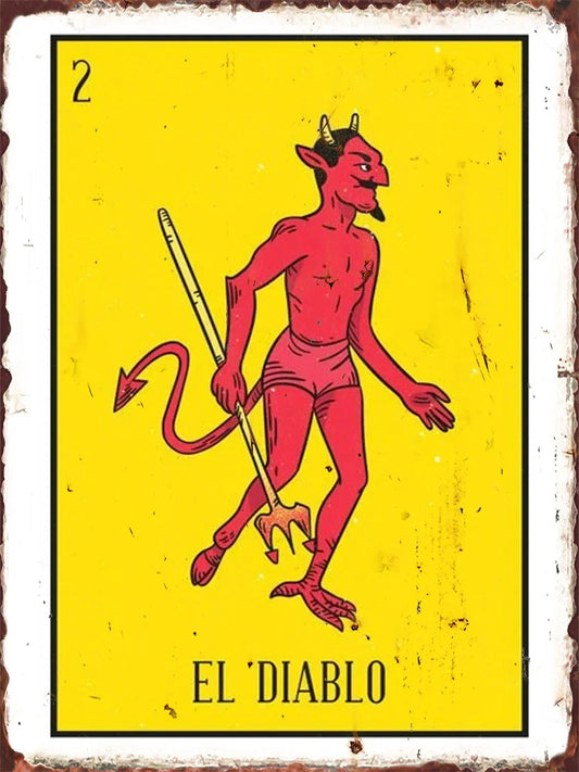 - Mexican Lottery EL GALLO Poster Metal Sign | Ideal for Home Decor Aesthetics | Unique Wall Decorative Plaque