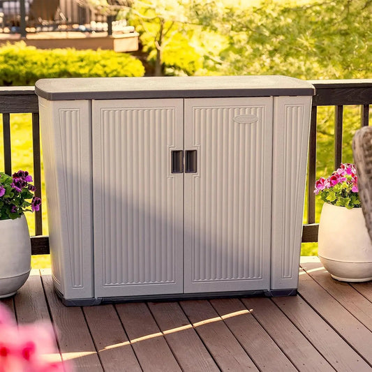 Outdoor Storage Shed for Patio and Garden, Backyard Oasis, 130 Gallon, Dove Gray