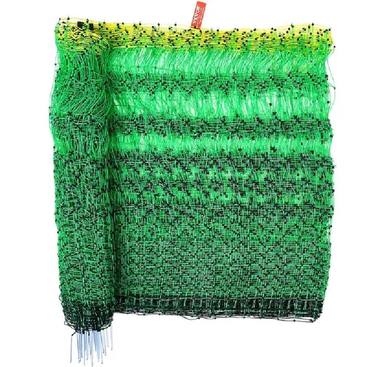 VEVOR Electric Fence Netting, 35" H x 164' L, PE Net Fencing with Posts & Double-Spiked Stakes, Utility Portable Mesh for Goats,
