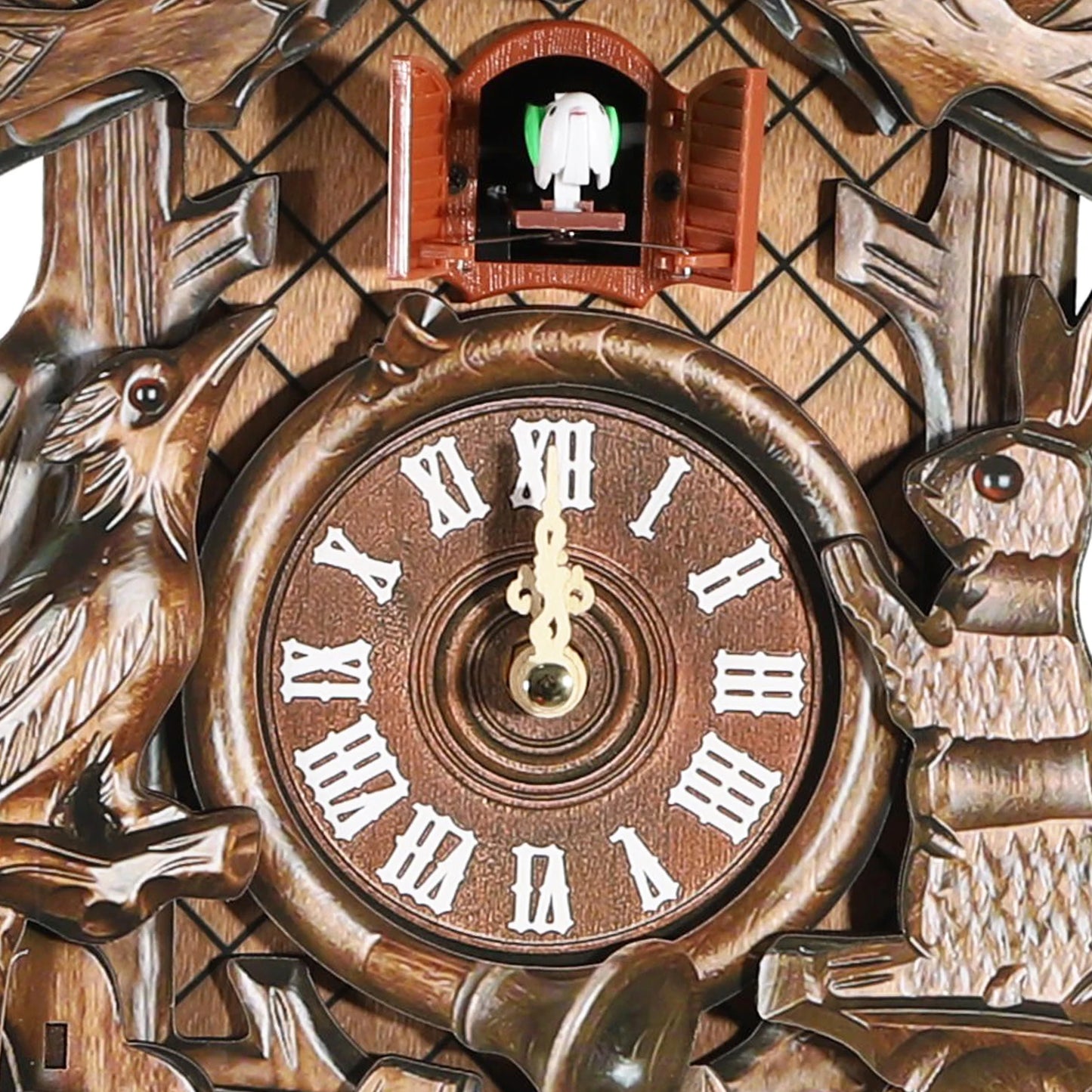 Bird Time Bell Swing Alarm Watch Imitation Wood Style With Easy-to-Read Dials Cuckoo Clock