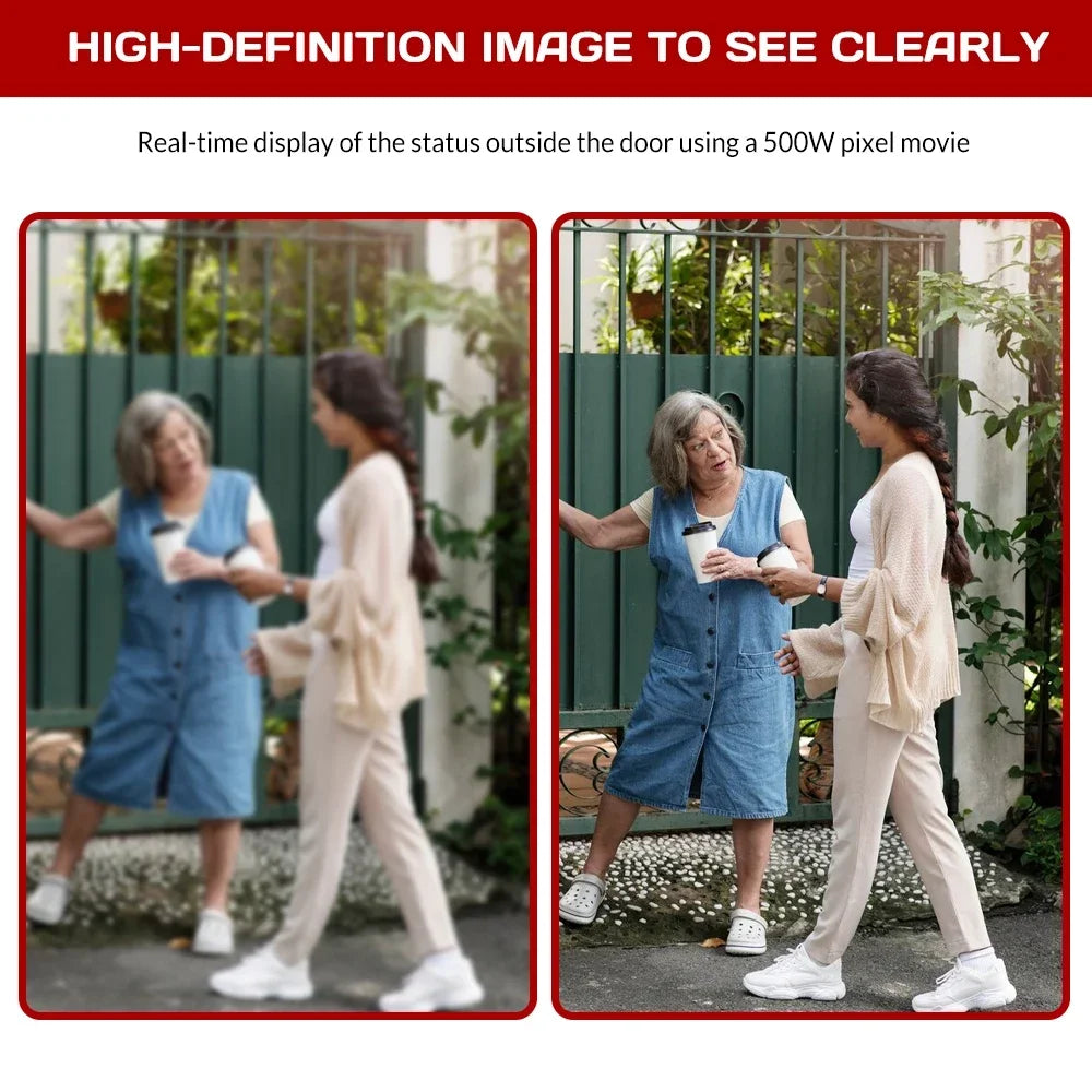 WiFi Wireless Intercom Smart Doorbell 4.3inch IPS Screen Video Security Camera Two-Way Intercom HD Surveillance Camera