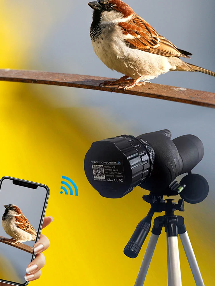 2K High-Definition WiFi Electronic Eyepieces for 25mm-50mm Scopes Electronic Eyepiece Camera for Astrophotography Bird Watching