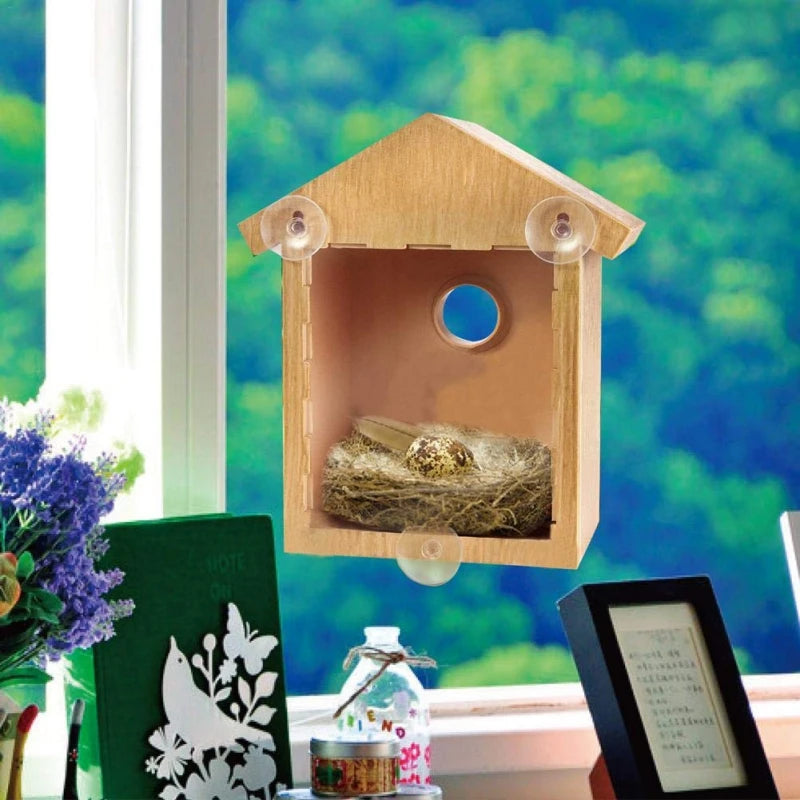 Pet Bird House Wooden Bird Hanging Bird House Warm Breeding Box Natural Wooden Bird Cage Birdhouse Wooden Box Resting Place
