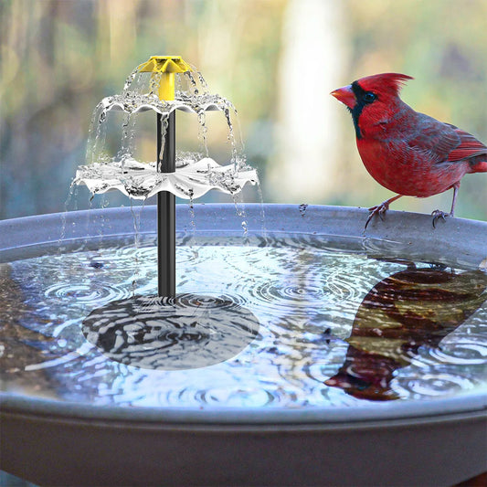 3 Tiered Bird Bath Pump with Solar Panel Solar Bird Bath Fountain Water Fountain Multifunction for Courtyard Patio Balcony