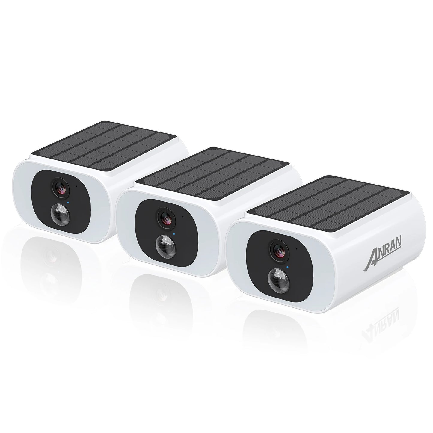 ANRAN 2/3/4 PCS Outdoor Wireless WIFI Camera 2.4G 3MP Battery Solar Security Camera Floodlight Color Night Vision Local Alarm