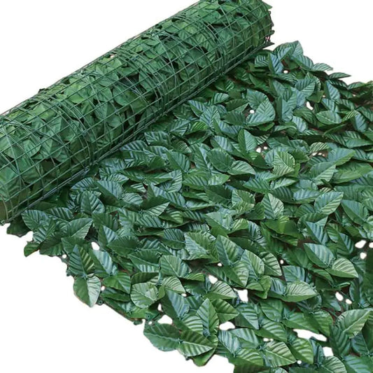 Artificial Leaf Privacy Fence Roll Wall Landscaping Fence Privacy Fence Screen Outdoor Garden Backyard Balcony Green Basket Deco