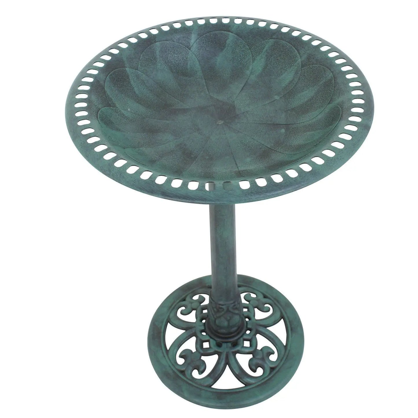 Luxury Bird Bath Assembled Verdigris Bird Feeder Outdoor Garden Backyard