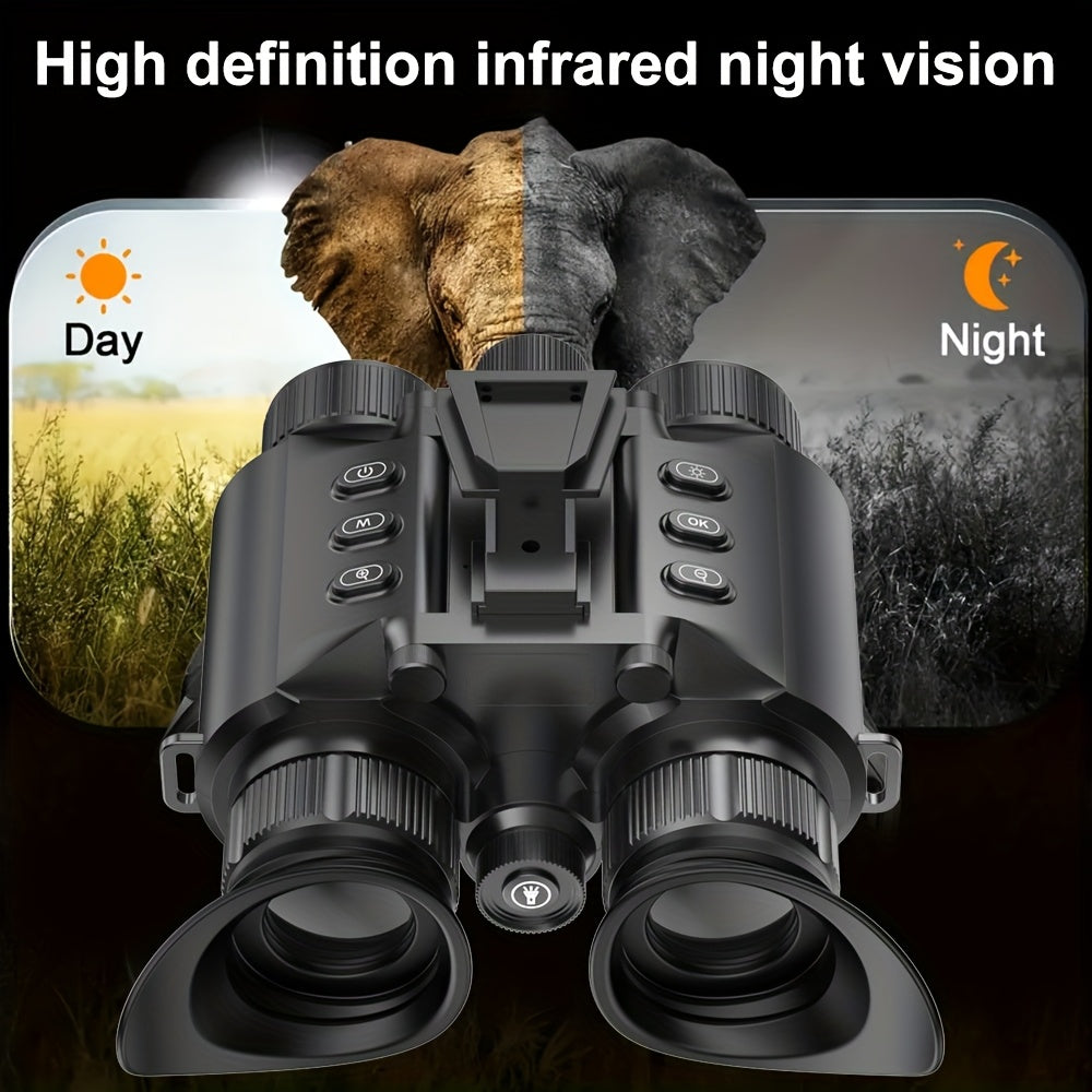 Night Vision Goggles - 4K Night Vision Binoculars for Adults, 3500mAh Rechargeable Infrared Binoculars with 1.4'' Dual Screen, 8X Digital Zoom External Flashlight for Camping, Night Vision Goggles with Head Strap, Outdoor Exp