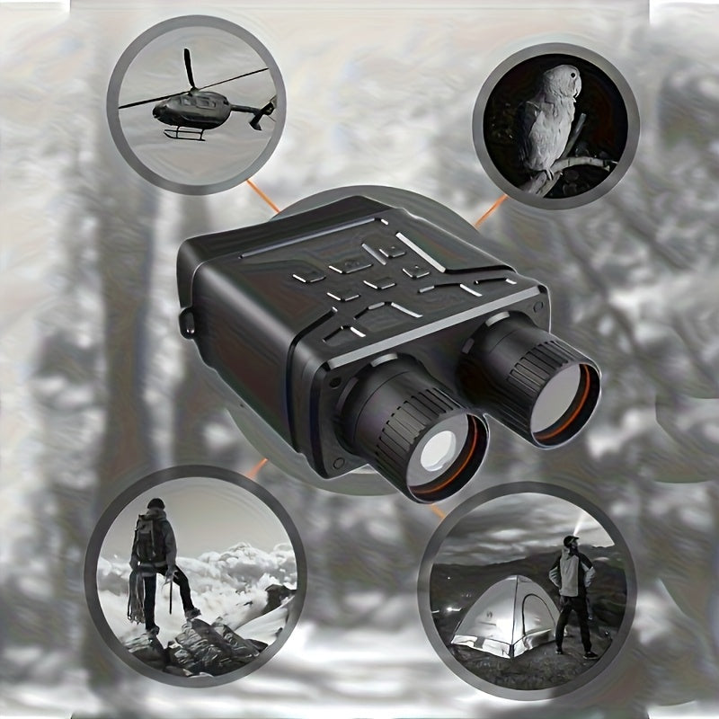 NOVALENS 10x50 Night Vision Binoculars Goggles with 2.4" HD day/night vision, infrared night scope, 10X magnification, Built-in camera with 32GB SD card, for Surveillance, Hunting, Camping, Security Patrols - Compact & Portab