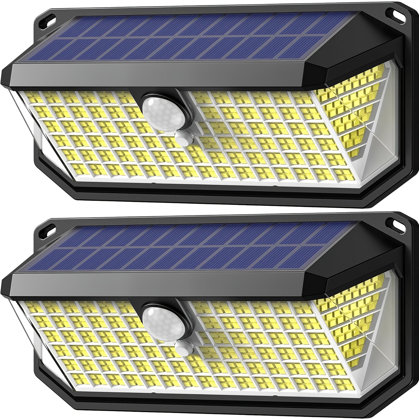 2 Pack/4 Pack Super Bright 416 LED Solar Security Lights Outdoor, Motion Sensor Wall Lights with 300° Wide Angle, IP65 Waterproof Solar- Lights, 3 Modes (Night/Day/Dual), Easy Install for Yard, Garden, Fence, Garage, Front D