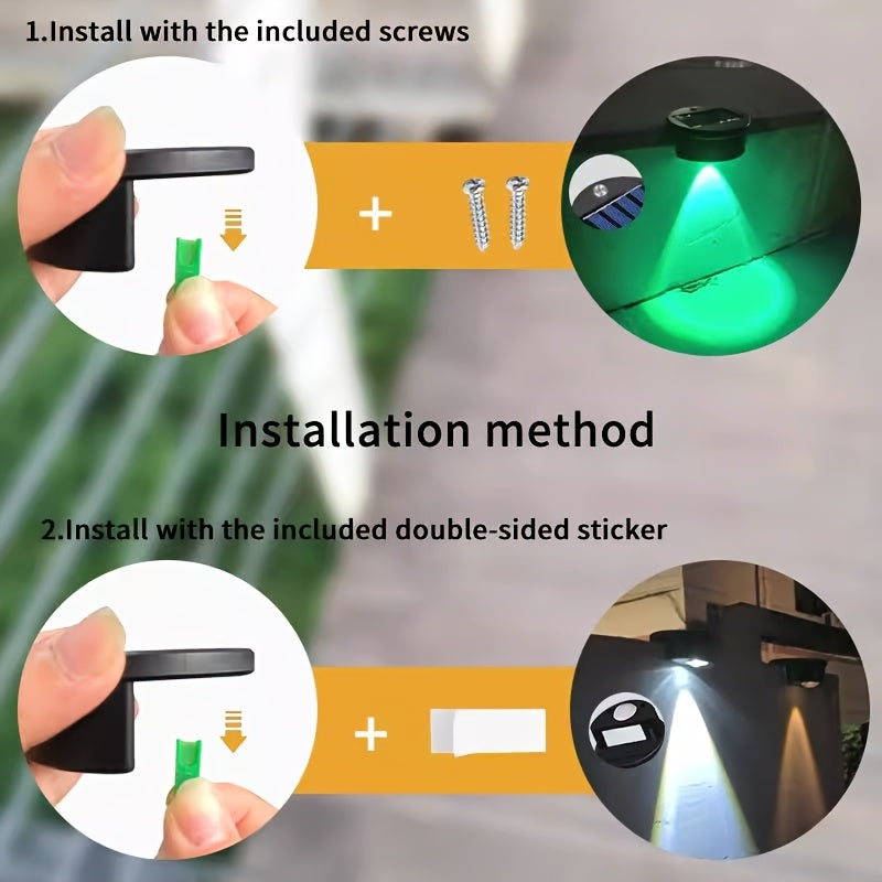 4pcs Solar Step Light, Outdoor LED Solar Path Light, IP44, Commercial Street Decorative Light, Outdoor Desk Light, Suitable for Fences, Stairs, Balconies, Decks, Deck Fences, Railings, Gardens, Terraces, Stairs And Courtyards