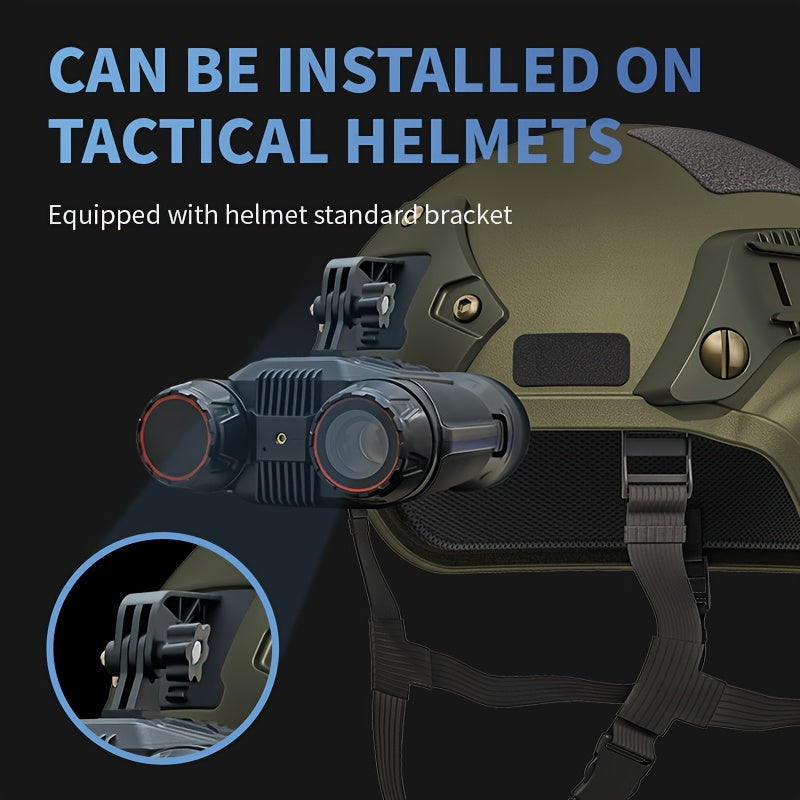 4K Night Vision Binoculars with 16X Digital Zoom, Supporting Photo And Video Recording. 2.4in Screen, 7-Level IR Adjustable, 3000mAh Battery (5-6 Hours), 32GB TF Card, WiFi, Altitude, Barometer, E-Compass - Handheld, Helmet &