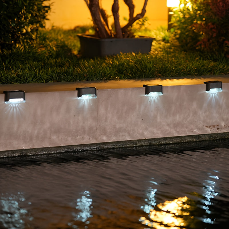 32/28/18pcs Set Of Solar Step Lights, Outdoor Step Lights, IP44 LED Solar Lights, Suitable for Outdoor Stairs, Steps, Fences, Terraces, Yards, Railings, Gardens, Backyards And Paths