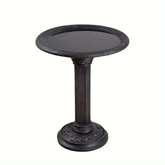 Kenroy Home 51150BRZ Iverson Birdbath Column Base - Bronze Finish, Durable Silicone Bird Bath for Garden, Patio, or Indoor Decor, Decorative Bird Bath, Patio Decoration, Classic Design, Textured Surface