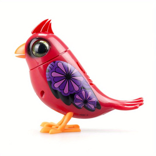 Digibirds Cardinal Interactive Singing & Talking Bird with Whistle-Activated Songs, Vibrant Red & Multicolor Design, 3.94x1.57x3.54inch, Includes Digi-Clip for Ages 3+