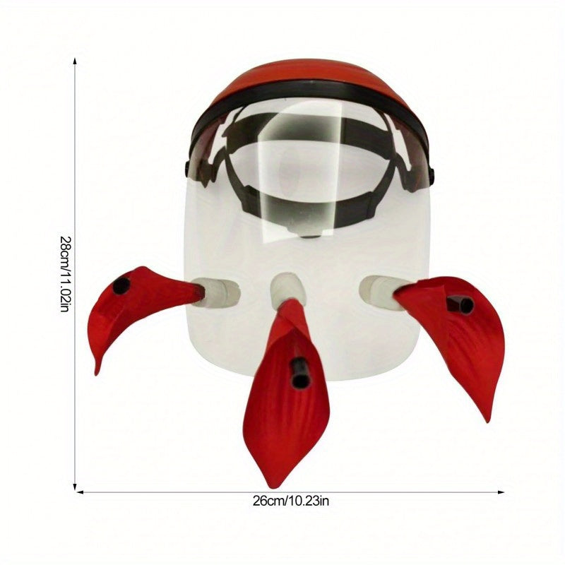 Hummingbird Feeder Hat - Helmet-Style Design with Spill-Proof Ports for Outdoor Birdwatching, Hands-Free & Lightweight, 10.24*11.02inch