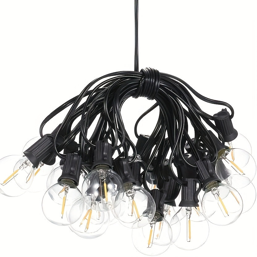 Jinghuai 58ft Solar String Lights Outdoor with Remote, Dimmable Solar String Lights for Outside with 52 Shatterproof Bulbs, G40 LED Patio Lights String Solar Powered, Hanging Lights for Yard Decor, Halloween, Christmas Decora